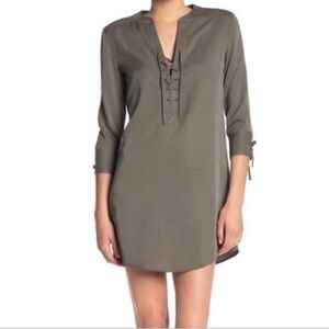Theory Jullitah R2‎ Lace-up Shirt Shift Lightweight Dress​​​​